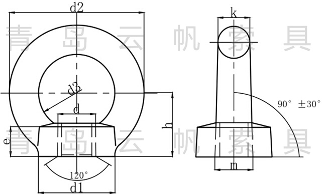 德式DIN582吊环螺母型号规格