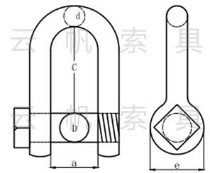 欧式方头拖网卸扣规格型号